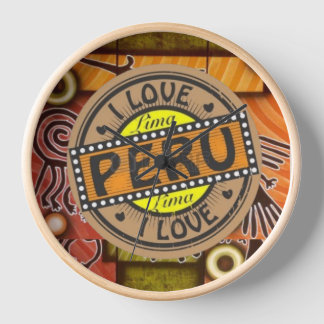 Horloge Reloj de pared Ilove Peru