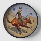 Horloge Remington : Le Cow-boy,  (Recto)