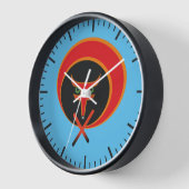 Horloge Renard de vie - Rouge. (Angle)