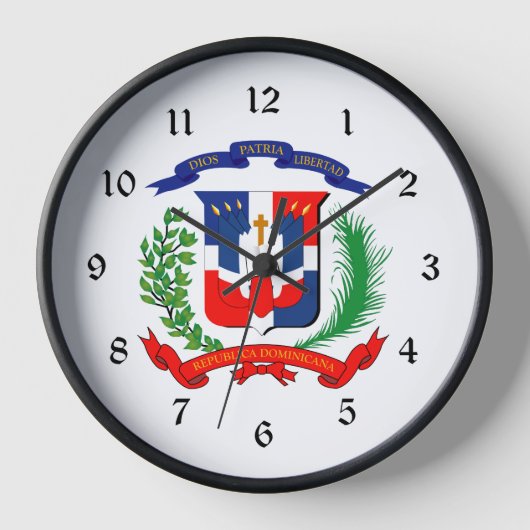Horloge République Dominicaine - Sceau - Drapeau - Symbole (Recto)