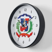 Horloge République Dominicaine - Sceau - Drapeau - Symbole (Angle)