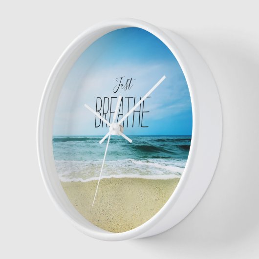 Horloge Respirez simplement à la plage (Angle)