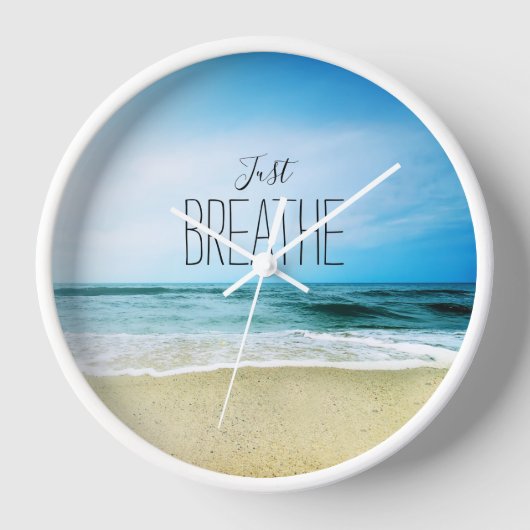 Horloge Respirez sur la plage (Recto)