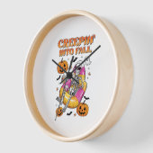 Horloge Retro Creepin dans Halloween d'automne (Angle)