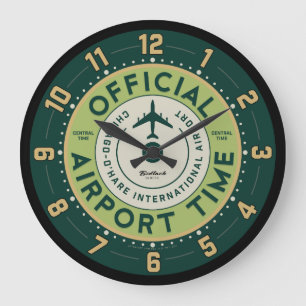 Horloge rétro de l'aéroport O'Hare