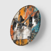 Horloge Rétro, Horloge Chat, Rétro (Angle)