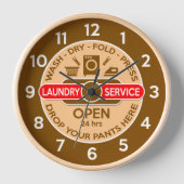 Horloge Retro Launderette Clock (Recto)