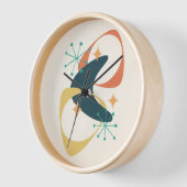 Horloge Retro Mid Century Espace atomique Age 20 Charbon (Angle)