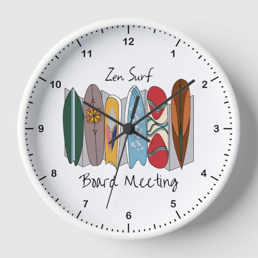 Horloge Réunion Zen Surf Board (Recto)