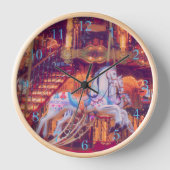 Horloge rêve d'enfance - vieux cheval carrousel (Recto)