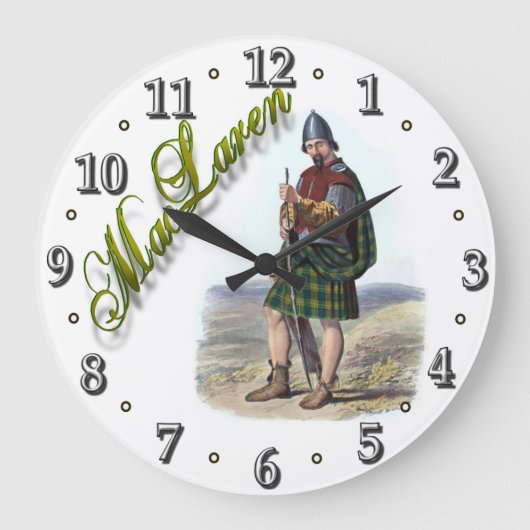 Horloge rêveuse écossaise de MacLaren de clan (Recto)