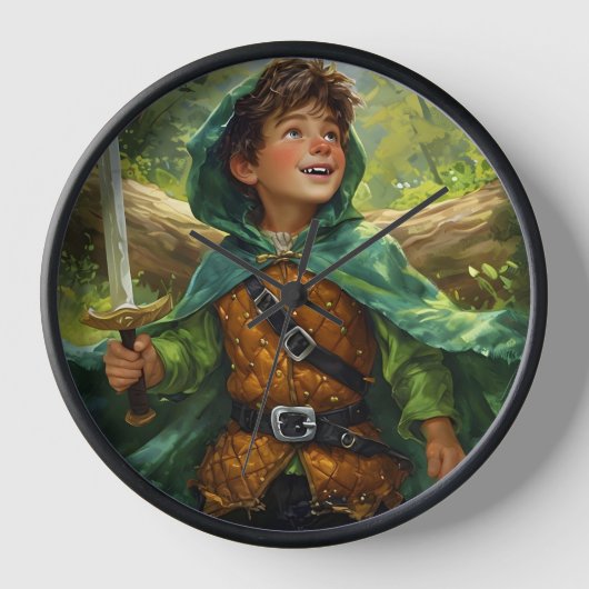 Horloge Robin des Bois représenté comme un enfant (Recto)