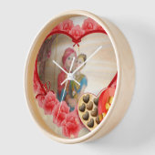 Horloge Romantique Amour Coeur Art Imprimer (Angle)