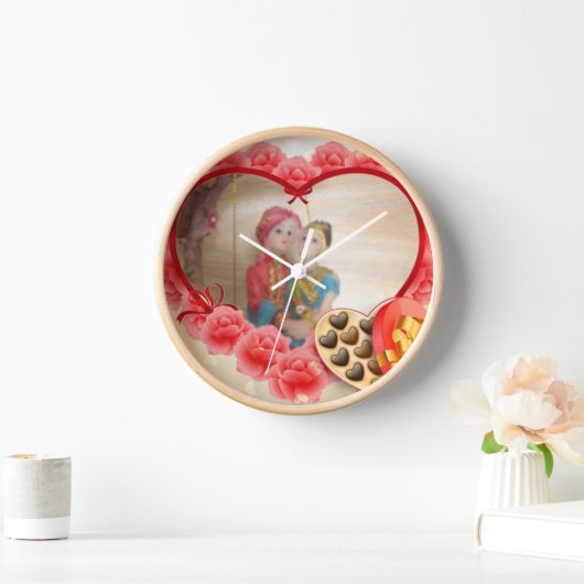 Horloge Romantique Amour Coeur Art Imprimer (Maison)