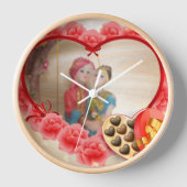 Horloge Romantique Amour Coeur Art Imprimer (Recto)