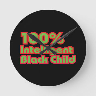 Horloge Ronde 100% Enfant noir intelligent