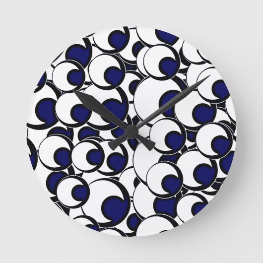 Horloge Ronde 11eyeballs YES EYEBALLS BLACK BLUE IRIS BLANC DIG (Recto)