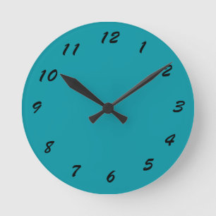 Horloge Ronde 12 choix de nombre à choisir de l'horloge d'Aqua