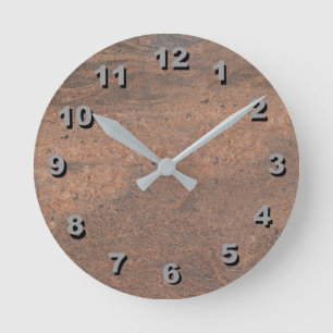 Horloge Ronde 12 Nombre de choix pour choisir Saumon Pk Marble H