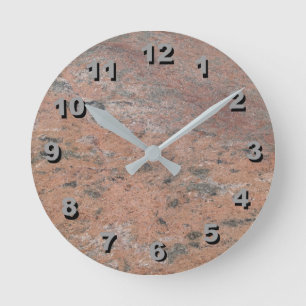 Horloge Ronde 12 Nombre de choix pour choisir Saumon Pk Marble H
