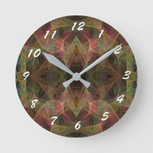 Horloge Ronde 12 Number Choices to Choose-Fractal Art-Clock