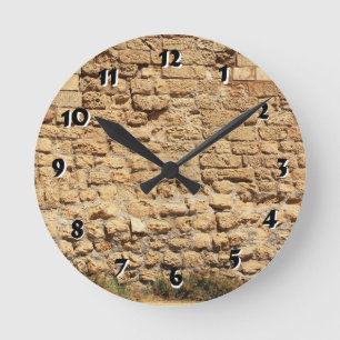 Horloge Ronde 12 Number choices to choose from stone Wall Clock