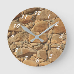 Horloge Ronde 12 Number choices to choose from stone Wall Clock