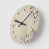 Horloge Ronde 12 papillons (Angle)