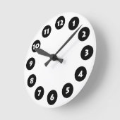 Horloge Ronde 12 Spots - Noir et Blanc (Angle)