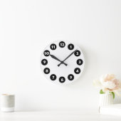 Horloge Ronde 12 Spots - Noir et Blanc (Maison)