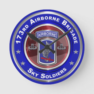Horloge Ronde 173e Brigade aéroportée Sky Soldiers