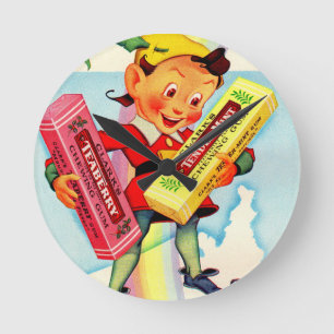Horloge Ronde 1940 Clark’s chewing gum elf