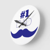 Horloge Ronde #1 Papa Blue Mustache (Angle)