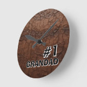 Horloge Ronde #1 Papy Cuir (Angle)