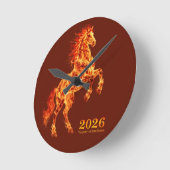 Horloge Ronde 2026 Year of the Fire Horse (Angle)