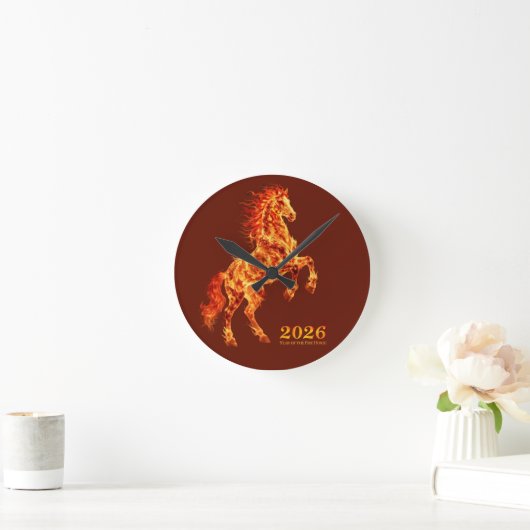 Horloge Ronde 2026 Year of the Fire Horse (Maison)