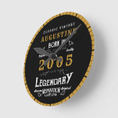 Horloge Ronde 21st Birthday Legend Born 2005 (Angle)