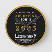 Horloge Ronde 21st Birthday Legend Born 2005 (Recto)