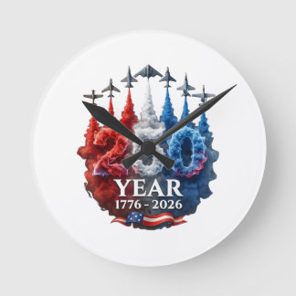 Horloge Ronde 250 ans américain 250e usa patriotique 4 juillet a