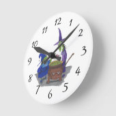 Horloge Ronde 2 brewing up potion à Cauldron Halloween (Angle)