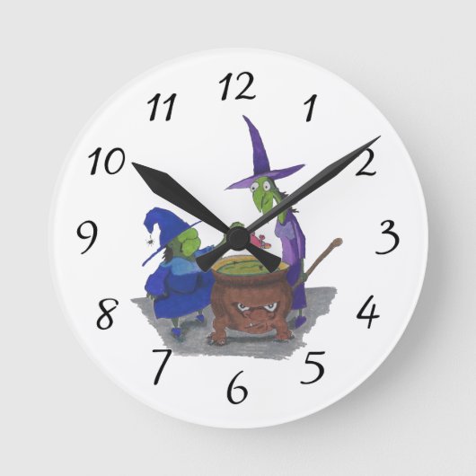 Horloge Ronde 2 brewing up potion à Cauldron Halloween (Recto)