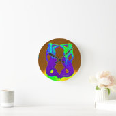 Horloge Ronde 2 sirènes d'observation violette (Maison)