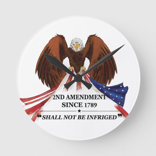 Horloge Ronde 2e amendement Oreiller (Recto)