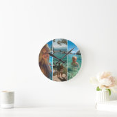 Horloge Ronde 3 Long Vertical Strip Boho Photo (Maison)