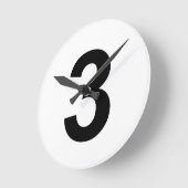 Horloge Ronde 3 - numéro trois (Angle)