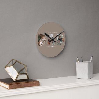 Horloge Ronde 3 photo collage papa
