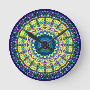 Horloge Ronde 3D Effect Ivanna Kaleidoscope