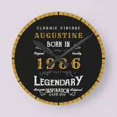 Horloge Ronde 40th Birthday Legend Born 1986