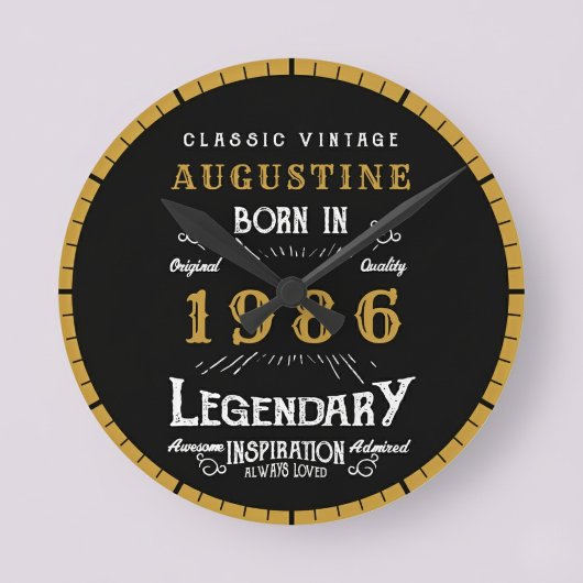 Horloge Ronde 40th Birthday Legend Born 1986