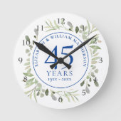 Horloge Ronde 45e anniversaire du 65e Mariage Verdure (Recto)